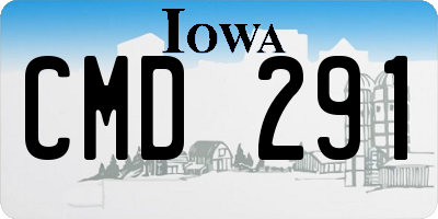 IA license plate CMD291