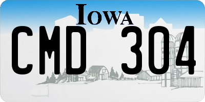IA license plate CMD304