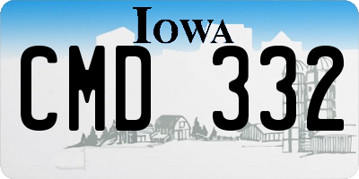 IA license plate CMD332