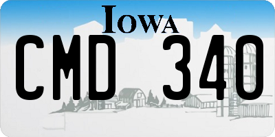 IA license plate CMD340