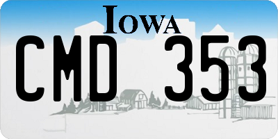 IA license plate CMD353