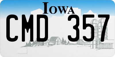 IA license plate CMD357