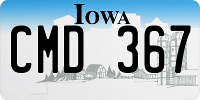 IA license plate CMD367