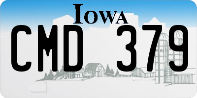 IA license plate CMD379