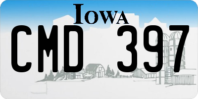 IA license plate CMD397