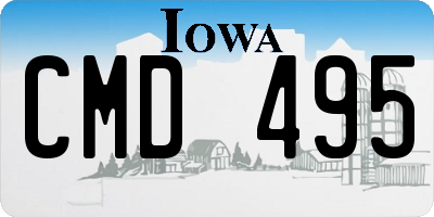 IA license plate CMD495