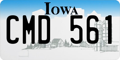 IA license plate CMD561