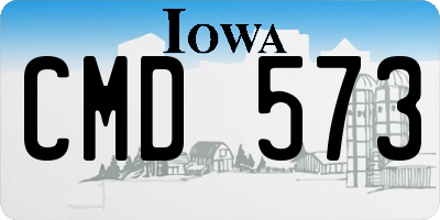 IA license plate CMD573