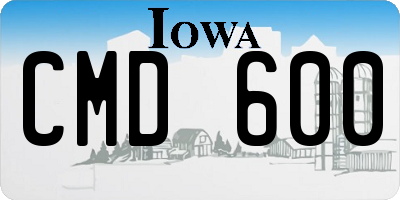 IA license plate CMD600