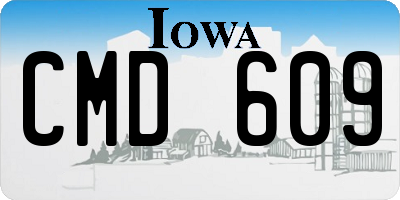 IA license plate CMD609