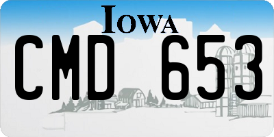 IA license plate CMD653