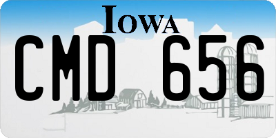 IA license plate CMD656