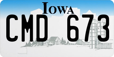 IA license plate CMD673