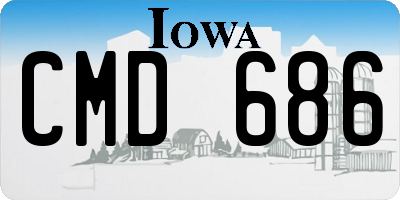 IA license plate CMD686