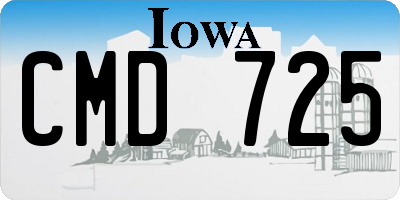 IA license plate CMD725