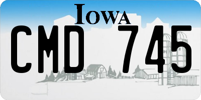 IA license plate CMD745