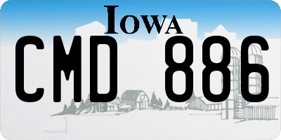 IA license plate CMD886