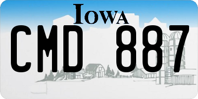 IA license plate CMD887