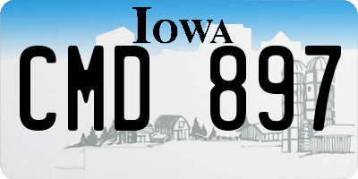 IA license plate CMD897