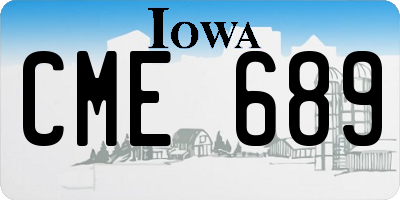 IA license plate CME689