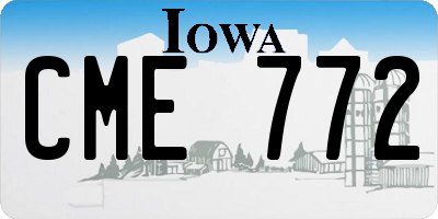 IA license plate CME772
