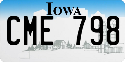 IA license plate CME798