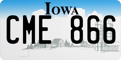 IA license plate CME866