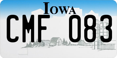 IA license plate CMF083