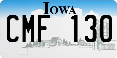 IA license plate CMF130