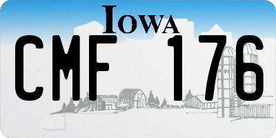 IA license plate CMF176