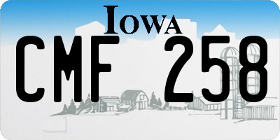 IA license plate CMF258