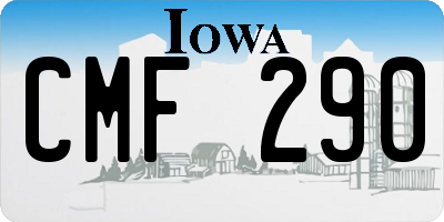 IA license plate CMF290