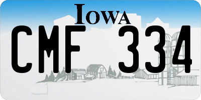 IA license plate CMF334
