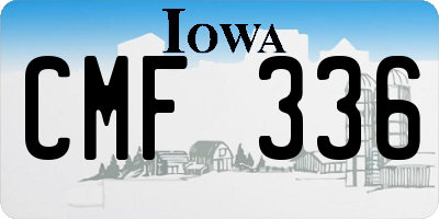 IA license plate CMF336