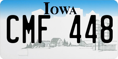 IA license plate CMF448