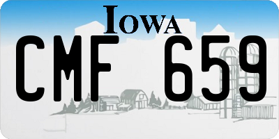 IA license plate CMF659