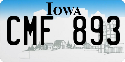 IA license plate CMF893