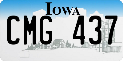 IA license plate CMG437