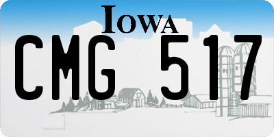 IA license plate CMG517