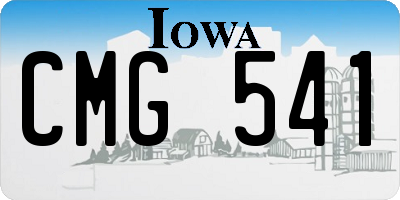 IA license plate CMG541