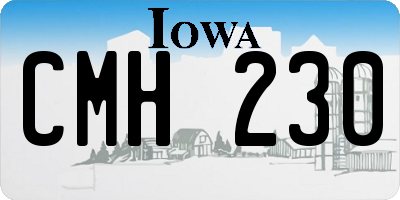 IA license plate CMH230