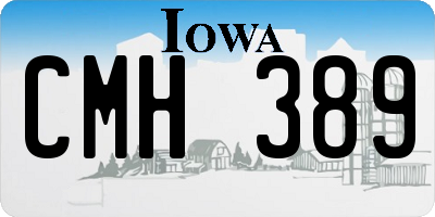 IA license plate CMH389