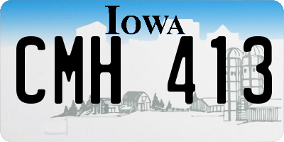 IA license plate CMH413