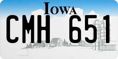 IA license plate CMH651