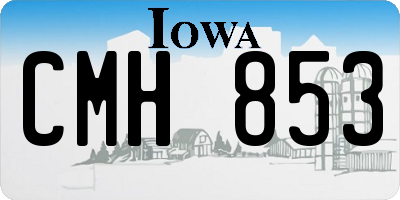 IA license plate CMH853