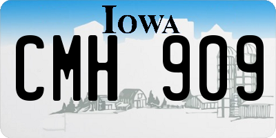 IA license plate CMH909