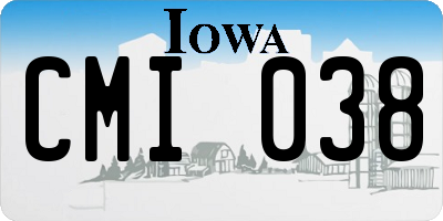 IA license plate CMI038