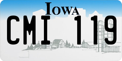 IA license plate CMI119