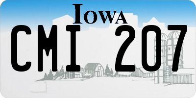 IA license plate CMI207