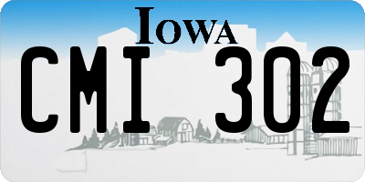 IA license plate CMI302